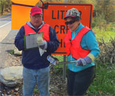 Members collect and note every piece of litter